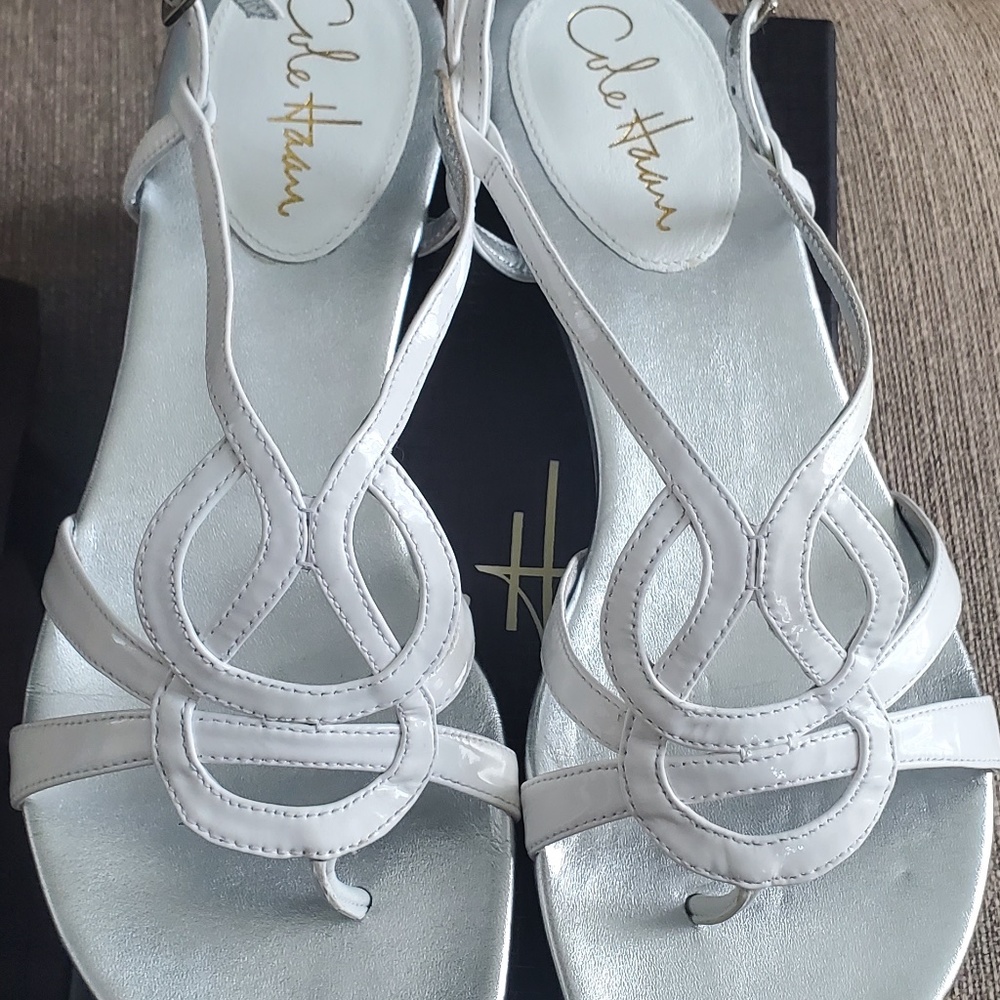 Cole Haan Maizey white sandals